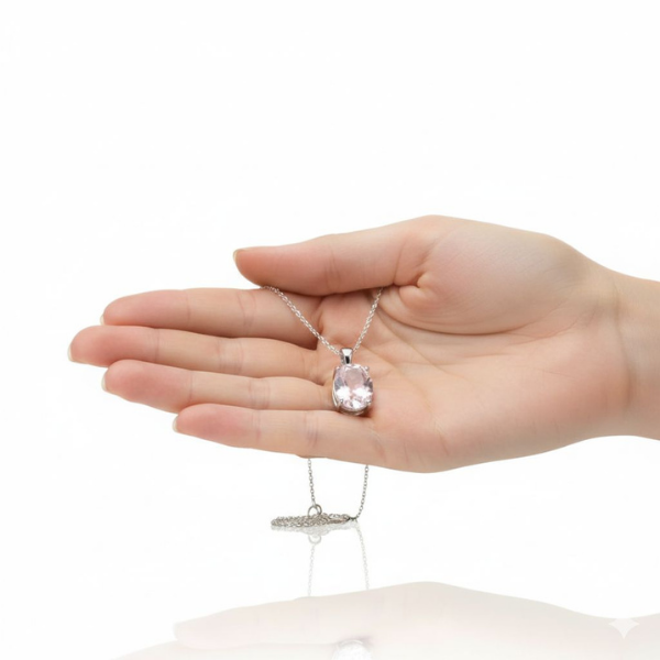 Pembe Kuvars Kolye 2